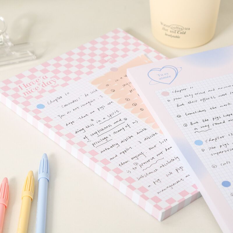 Kawaii Grid Memo Note Pads - Cherry Bomb