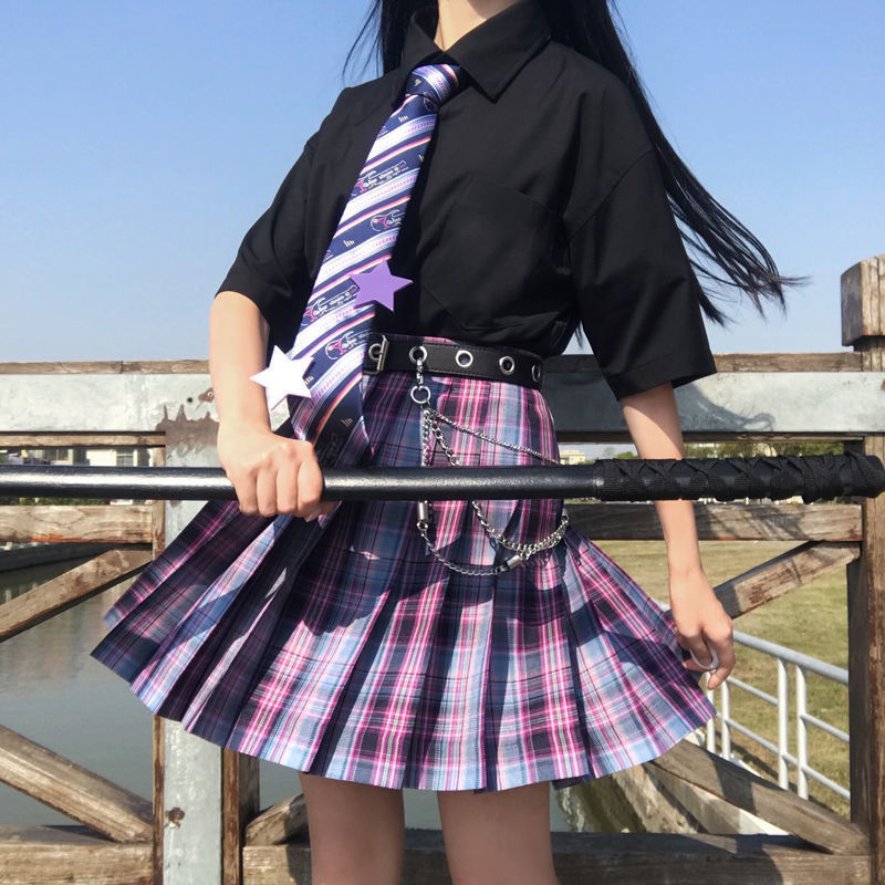 Dark Candy Plaid Skirt