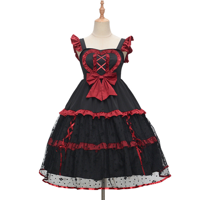 Wine Red Night Lolita Dress Set