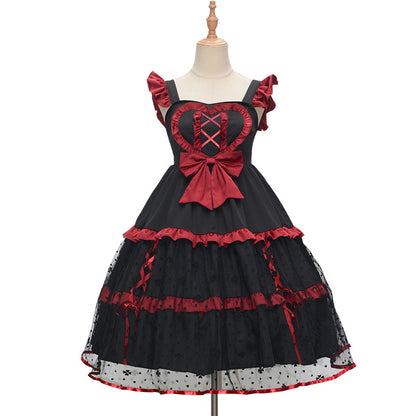 Wine Red Night Lolita Dress Set