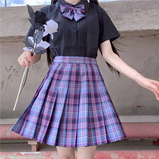 Dark Candy Plaid Skirt