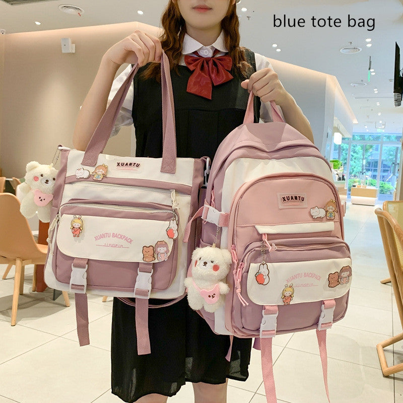 Stylish Fashion All-match Backpack - Cherry Bomb
