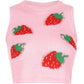Sweet Strawberry Knit Sweater Vest