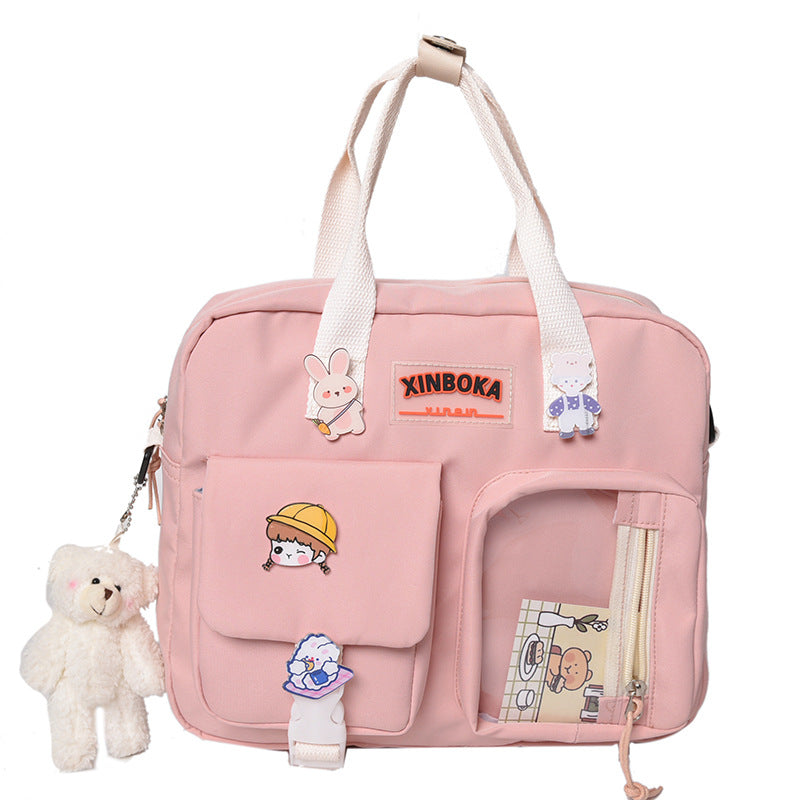 Multiple Style Canvas Backpack Shoulder Bag - Cherry Bomb