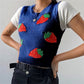 Sweet Strawberry Knit Sweater Vest