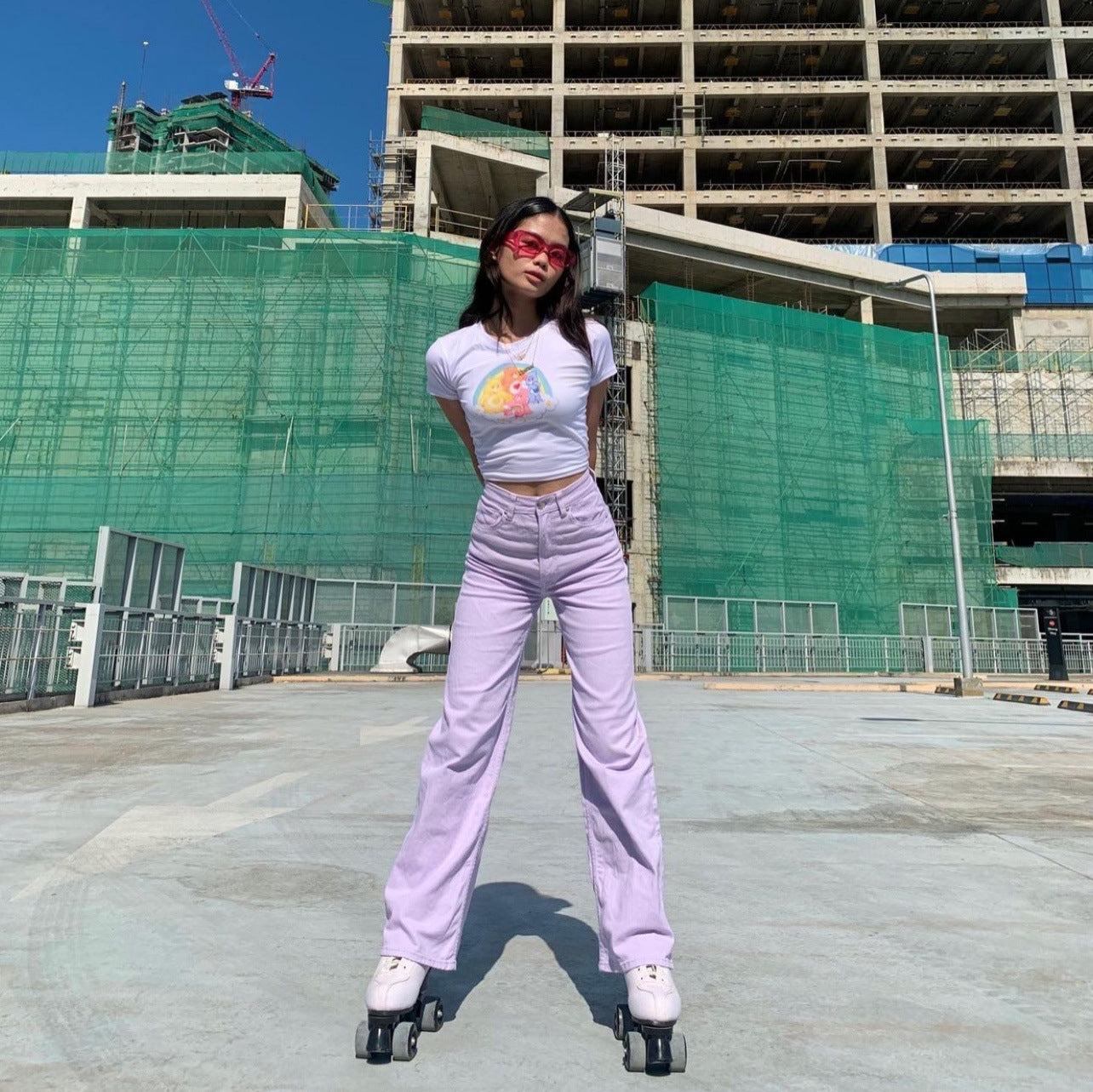 Sweetness Lavender Jeans - Cherry Bomb