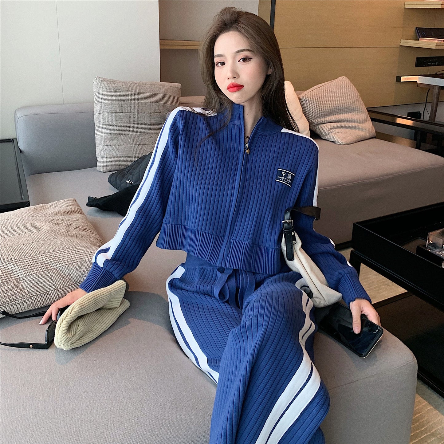 Loose Casual Sweater Set - Cherry Bomb