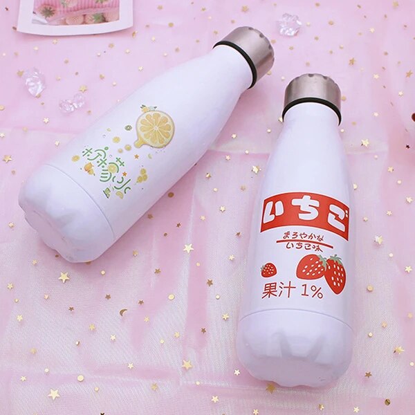Cute Japanese Stainless Steel Bottle - Cherry Bomb