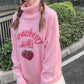Strawberry Milk Turtleneck Sweater - Cherry Bomb