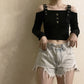 Love Strap Luck Japanese Embroidered Top