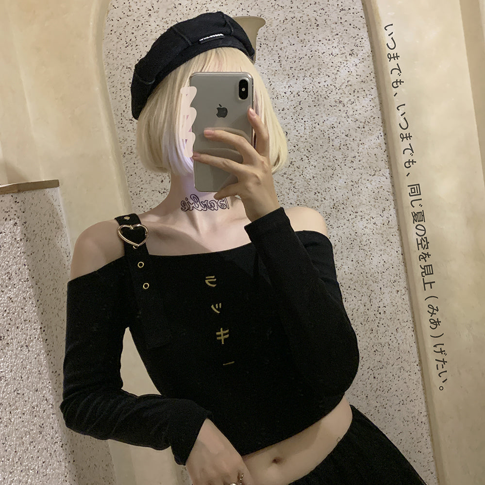 Love Strap Luck Japanese Embroidered Top