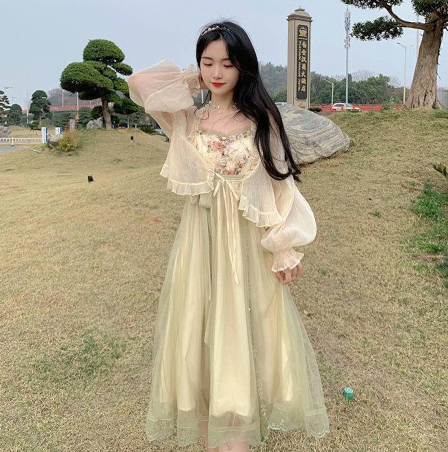 Evergreen Princess Tulle Dress