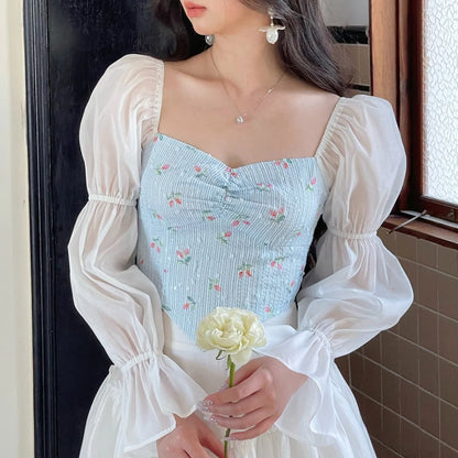 Fresh Tulip Top and Skirt Set - Cherry Bomb