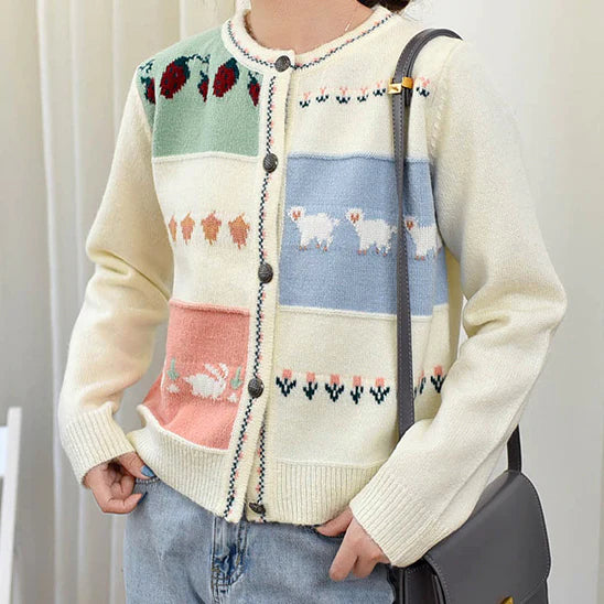 Peak Strawberry Cardigan Sweater - Cherry Bomb