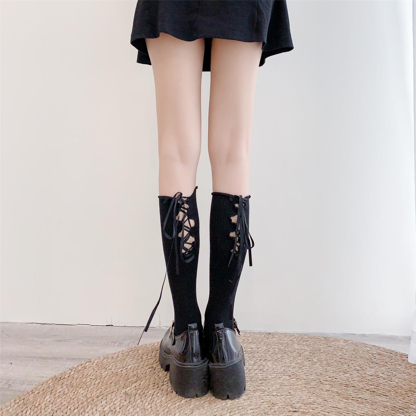 Sweet Princess Ribbon Socks - Cherry Bomb