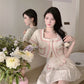 Candy Floss Top and Pleated Skirt Suit