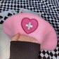 Love Cross Embroidery Beret