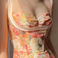 Romantic Floral Corset Dress - Cherry Bomb