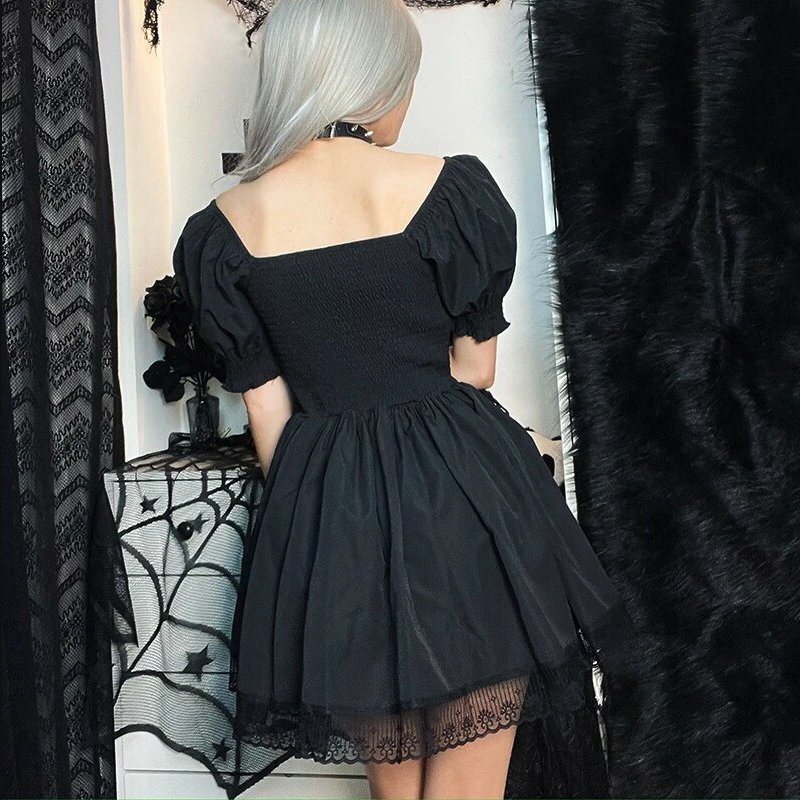 Sweet Dark Vintage Dress - Cherry Bomb
