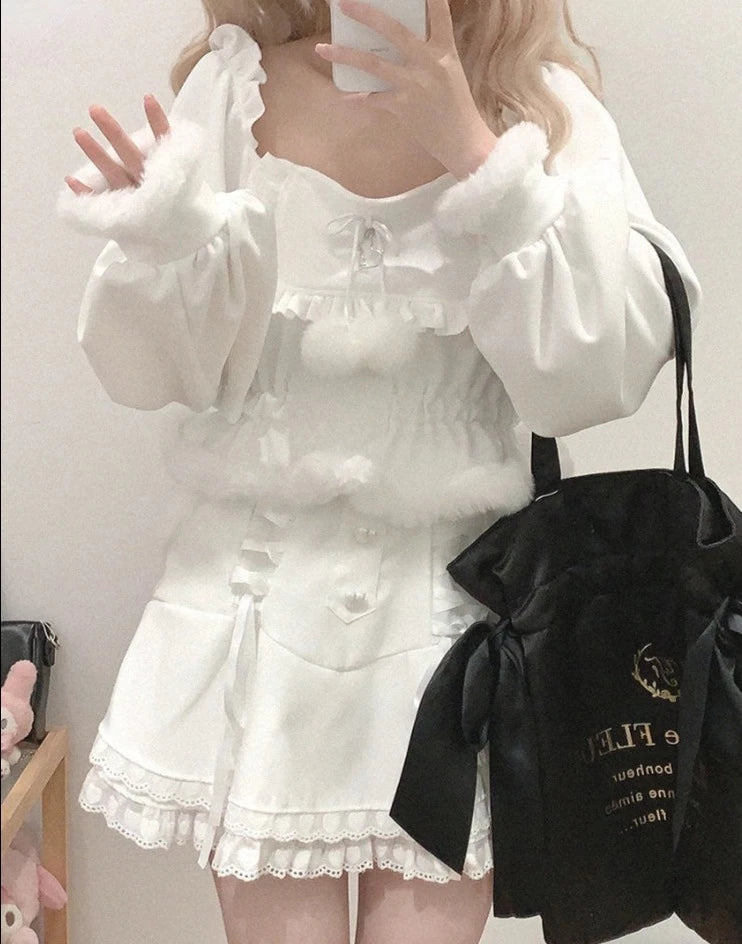 Love Bun Lace High Waist Skirt