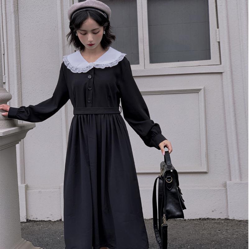 Dark Academy Vintage Dress - Cherry Bomb