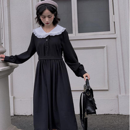 Dark Academy Vintage Dress - Cherry Bomb