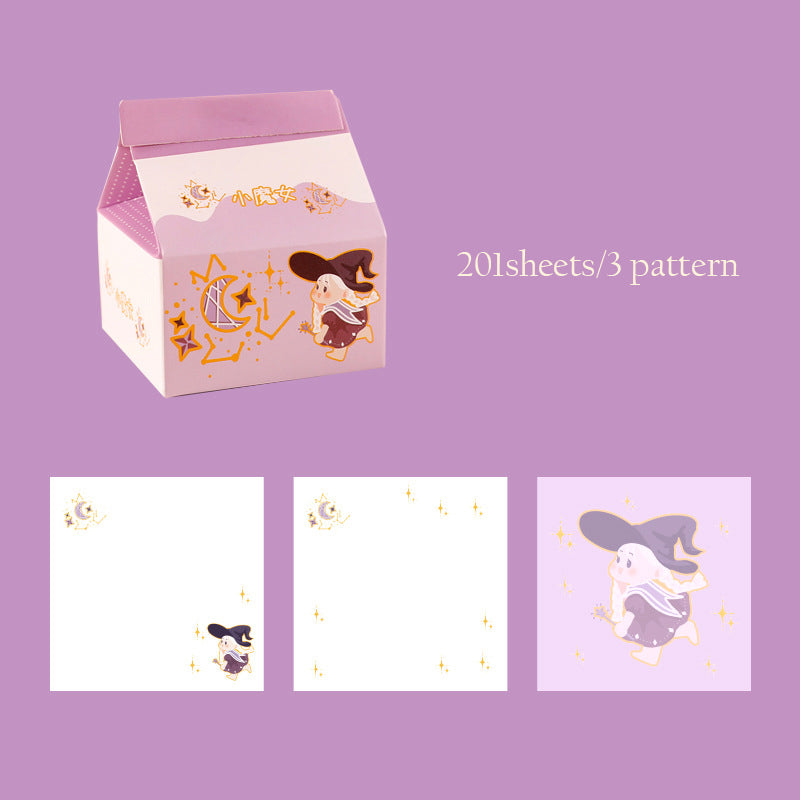 Sweet Pastel Milk Box Sticky Notes - Cherry Bomb