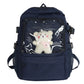 Japanese school backpack female student canvas bag - Cherry Bomb