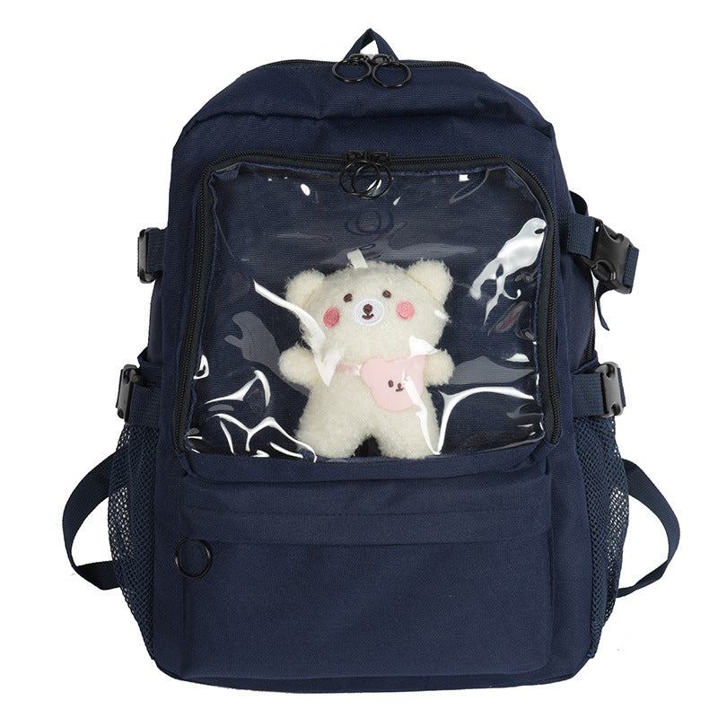 Japanese school backpack female student canvas bag - Cherry Bomb