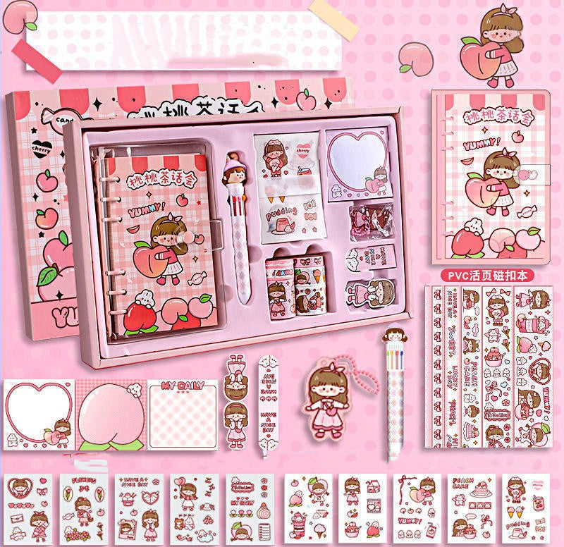 Kawaii Journal Stationary Kit - Cherry Bomb