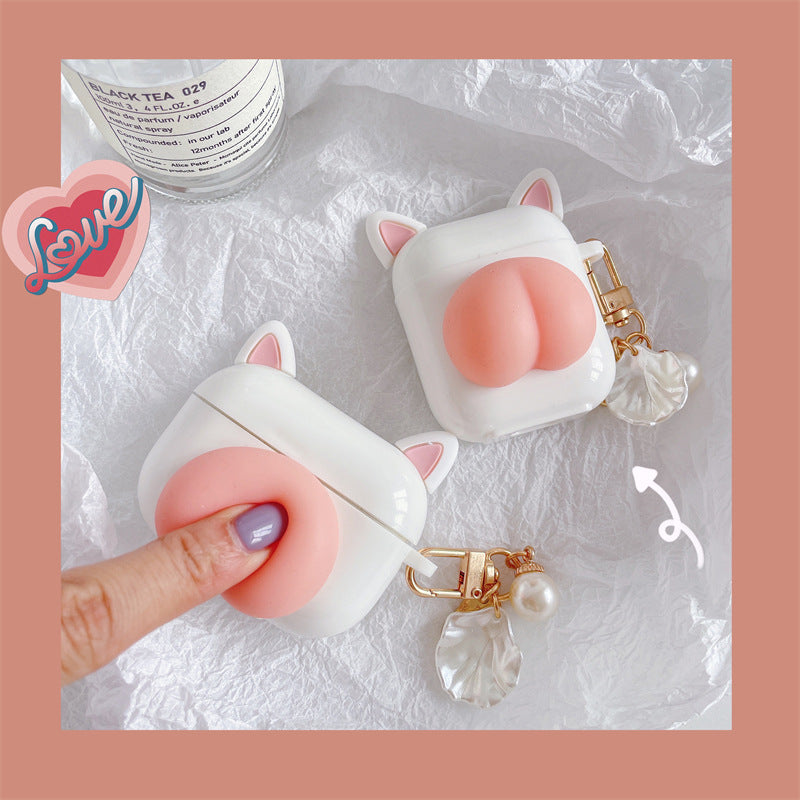 Kitty Butt Stress Relieve Airpods Case