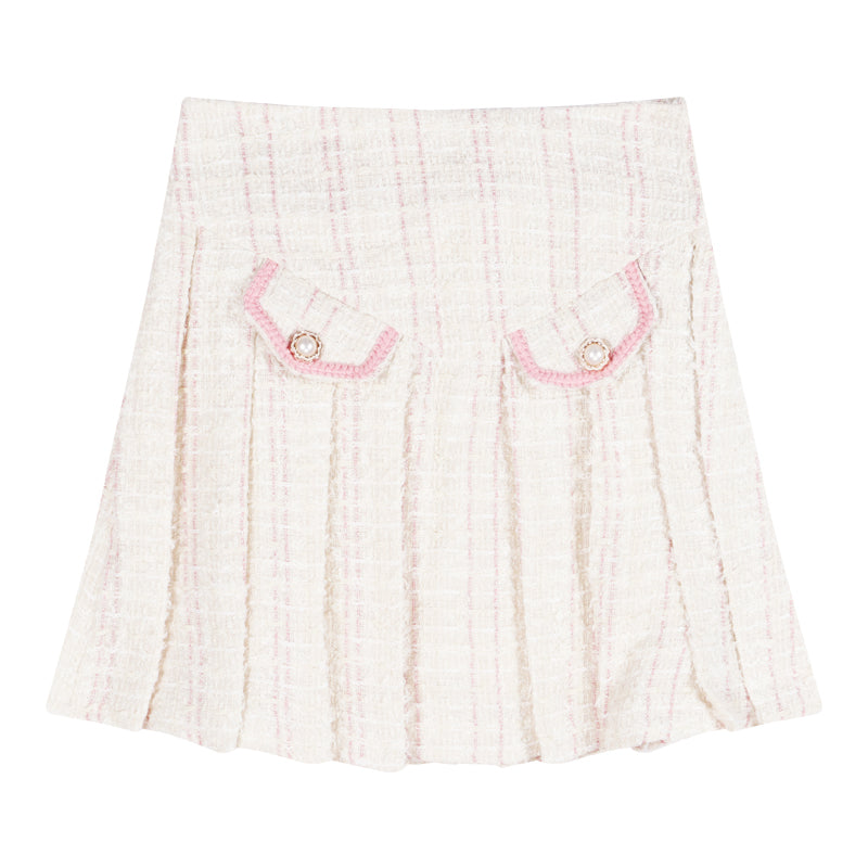 Candy Floss Top and Pleated Skirt Suit