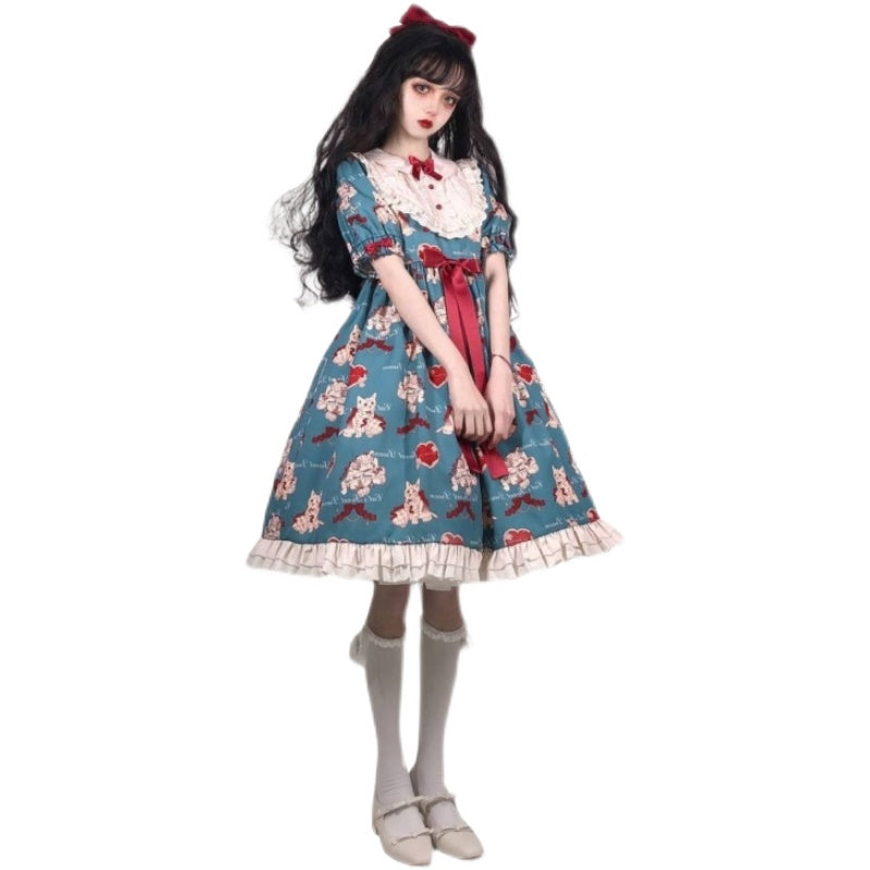 Sweet Dreams | Cat Lolita Dress - Cherry Bomb