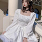 Delicate Lolita Lace Puff Sleeve Dress
