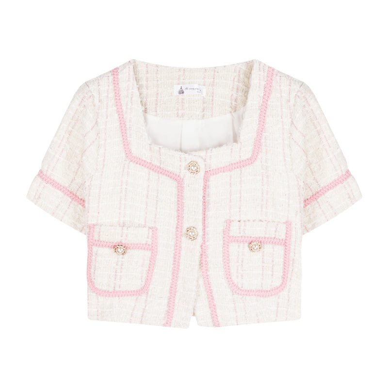Candy Floss Top and Pleated Skirt Suit