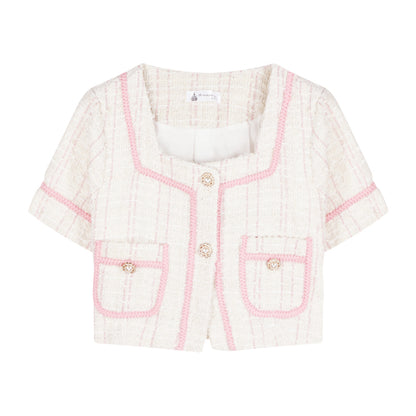 Candy Floss Top and Pleated Skirt Suit