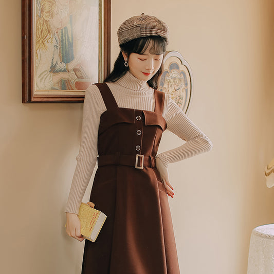 Academia Style Midi Dress - Cherry Bomb