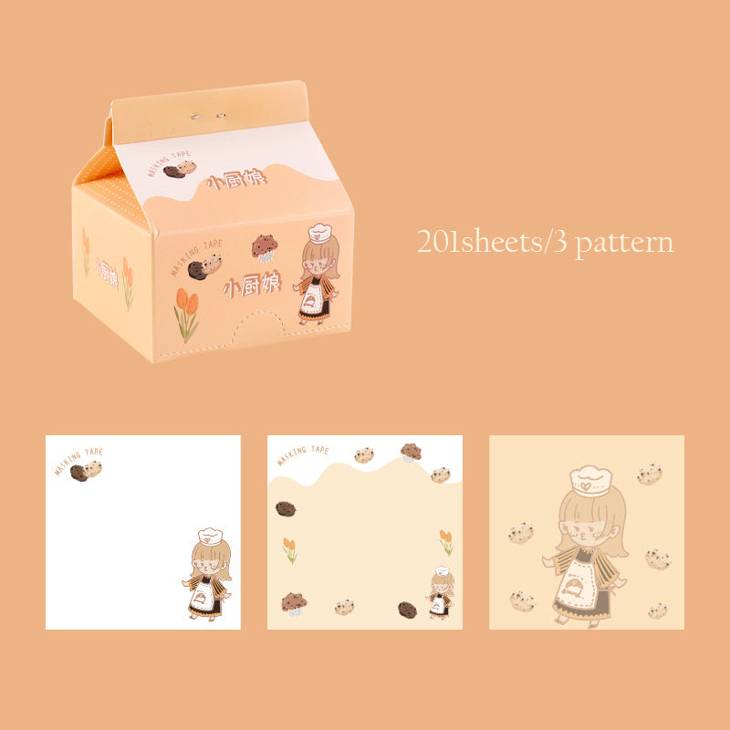 Sweet Pastel Milk Box Sticky Notes - Cherry Bomb