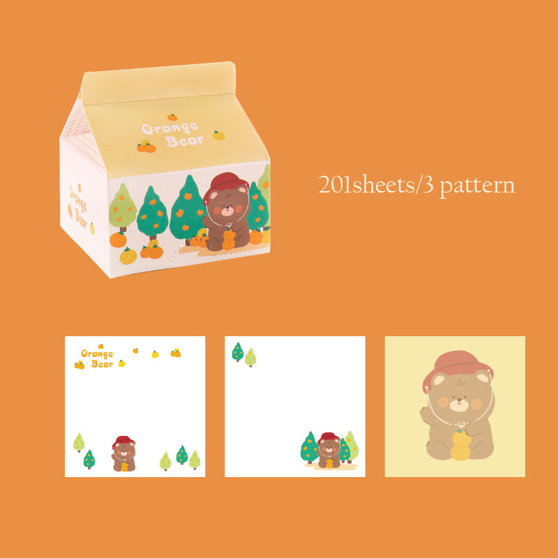 Sweet Pastel Milk Box Sticky Notes - Cherry Bomb