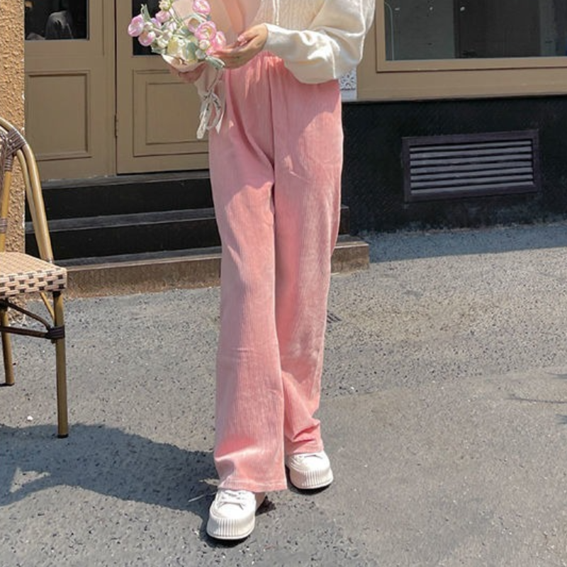Soft High Waist Pants - Cherry Bomb