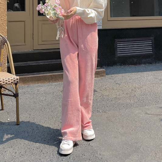 Soft High Waist Pants - Cherry Bomb