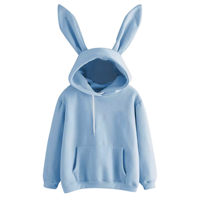 Hooded Rabbit Ears Sweatshirt - Cherry Bomb