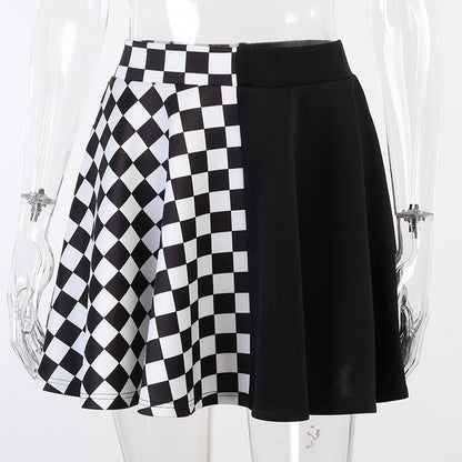 Checkered Gothic Mini Skirt