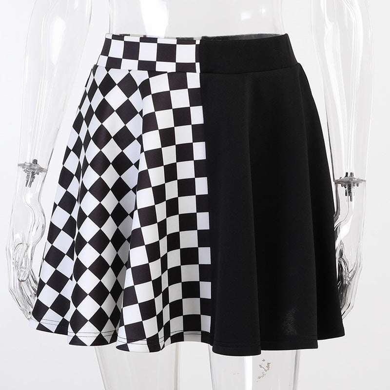 Checkered Gothic Mini Skirt
