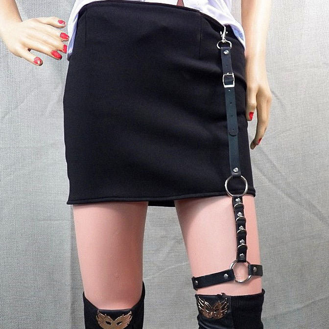 Harajuku Style Waist and Leg Harness - Cherry Bomb