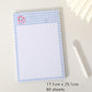 Kawaii Grid Memo Note Pads - Cherry Bomb