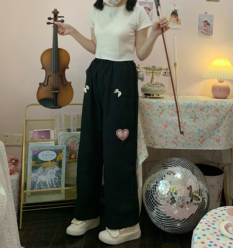 Sweet Soft Wide Leg Pants - Cherry Bomb