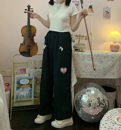 Sweet Soft Wide Leg Pants - Cherry Bomb