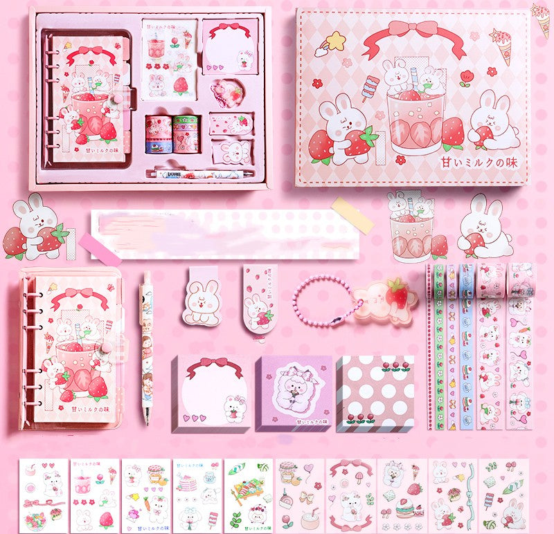 Kawaii Journal Stationary Kit - Cherry Bomb