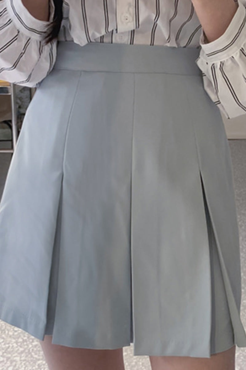 Simple Pleated Skirt - Cherry Bomb